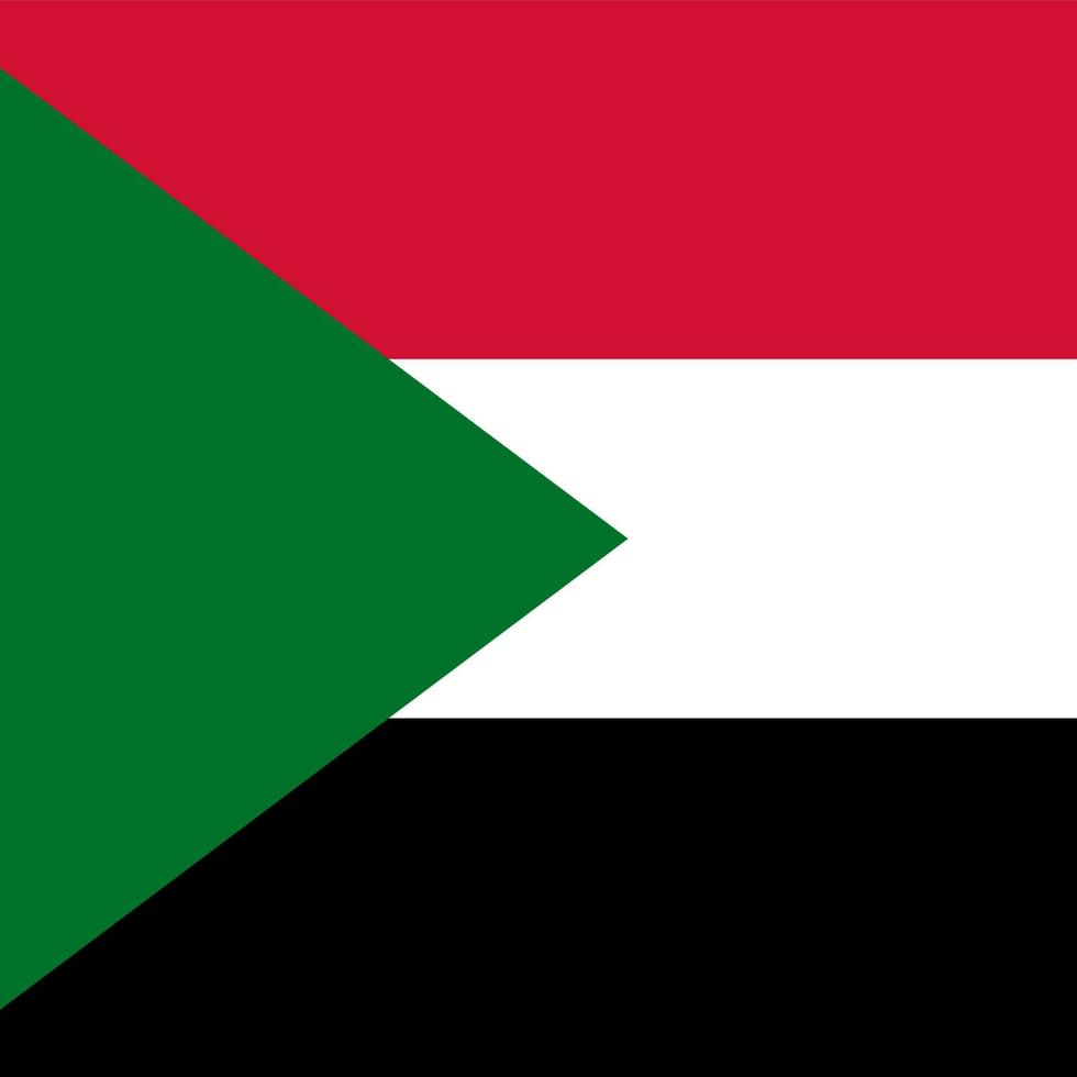 Sudan Square National Flag vector