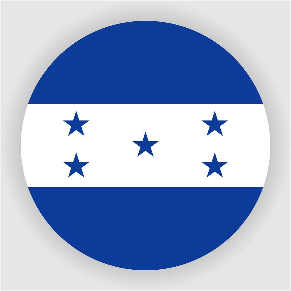 Honduras Flat Rounded National Flag Icon Vector