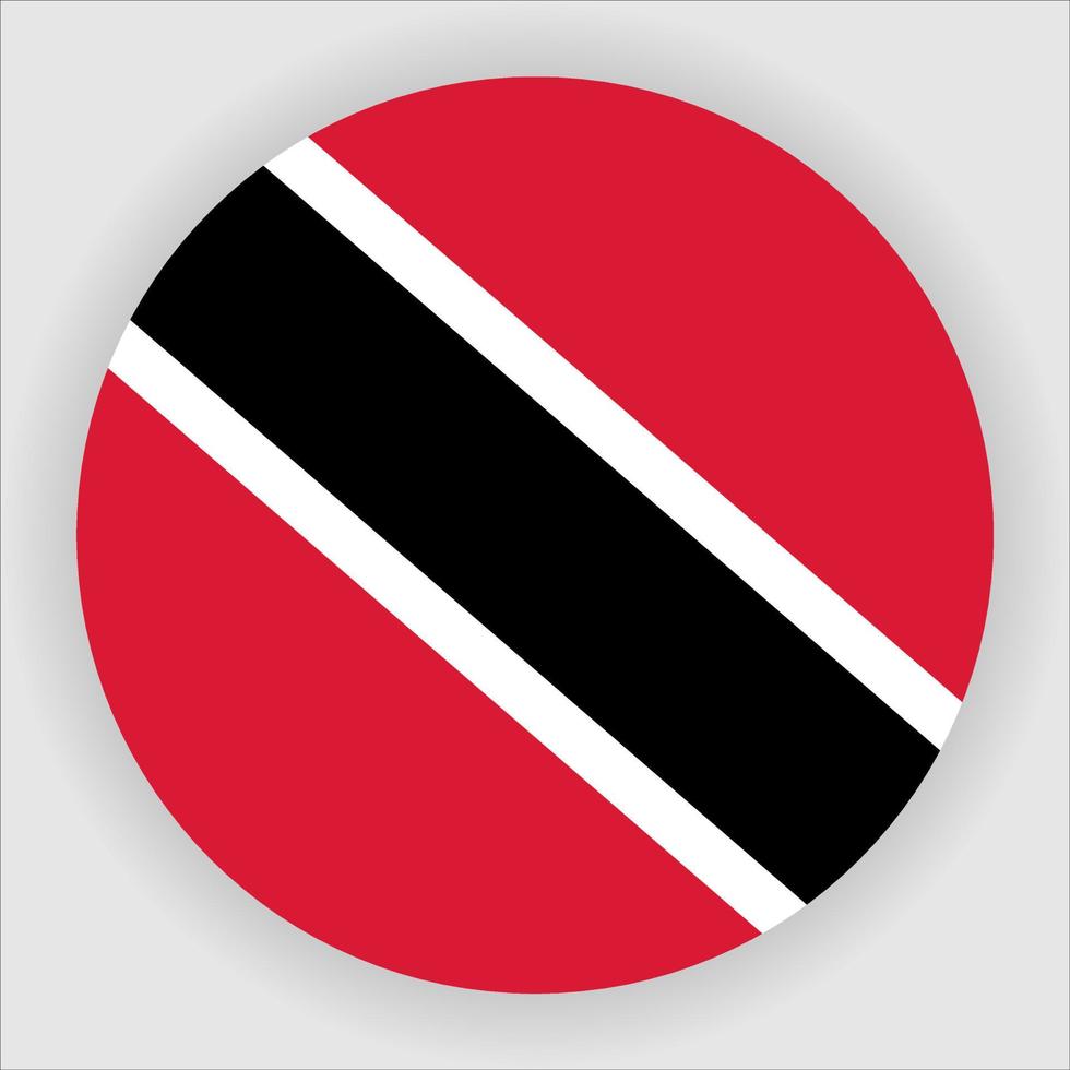 Trinidad and Tobago Flat Rounded National Flag Icon Vector