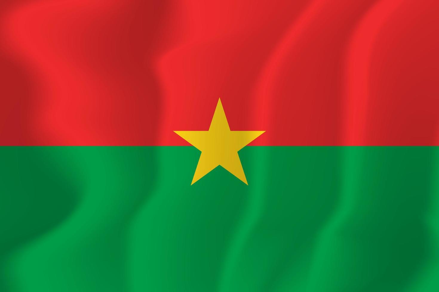 ilustración de fondo ondeando la bandera nacional de burkina faso vector