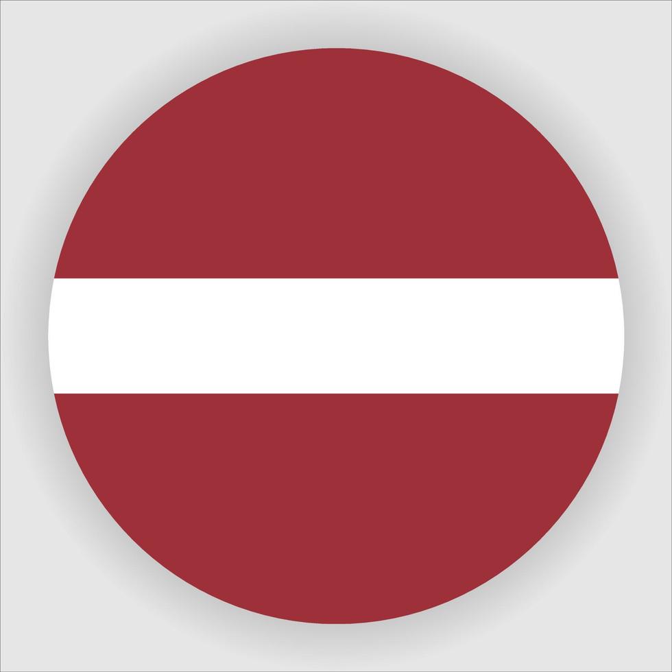 Latvia Flat Rounded National Flag Icon Vector