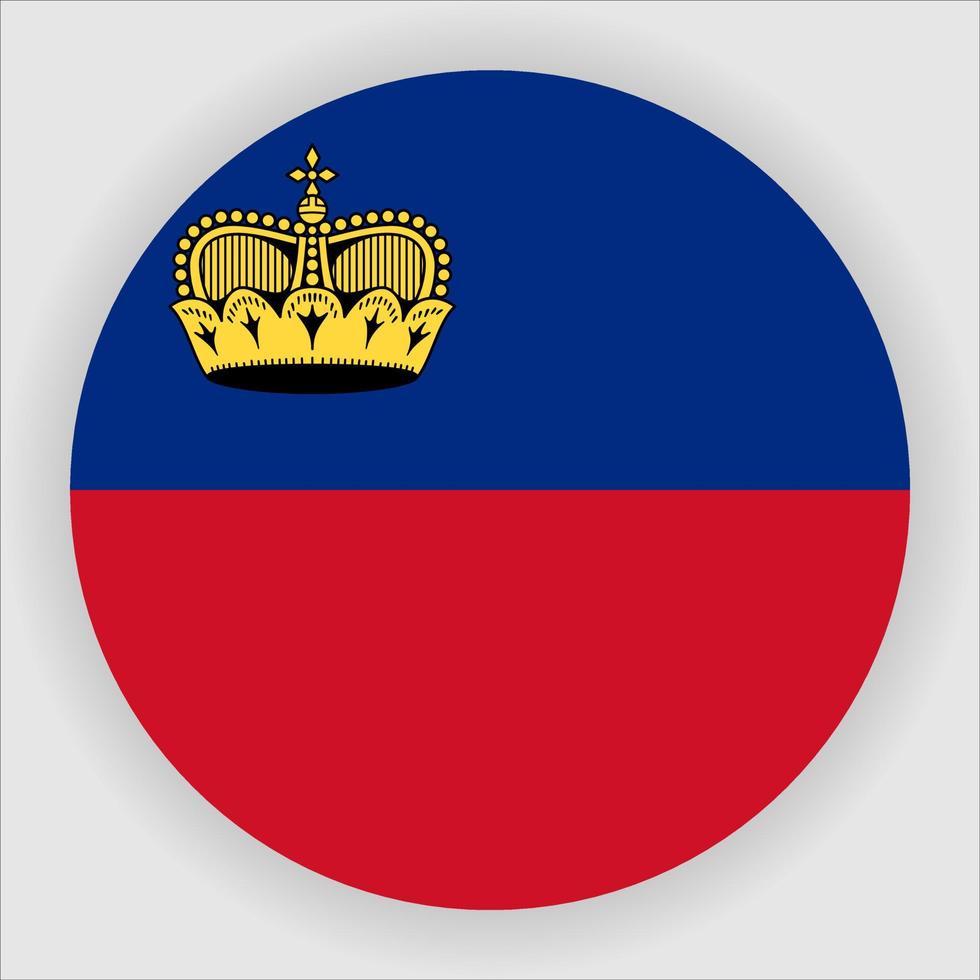 Liechtenstein Flat Rounded National Flag Icon Vector