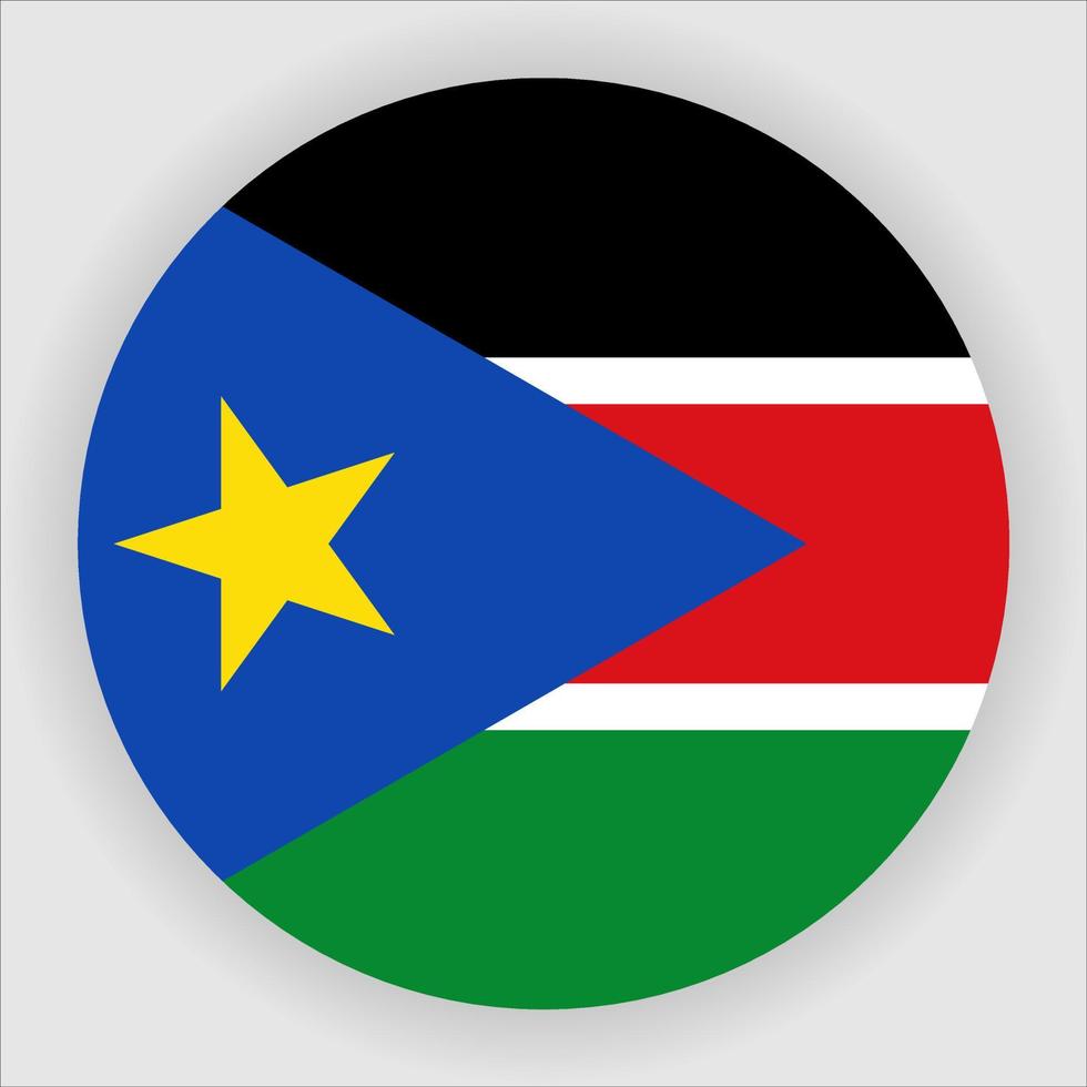 South Sudan Flat Rounded National Flag Icon Vector