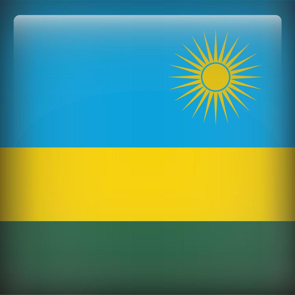 Rwanda Square National Flag vector
