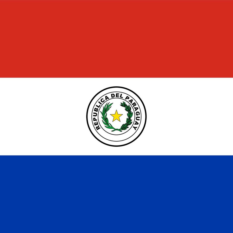 Paraguay Square National Flag vector