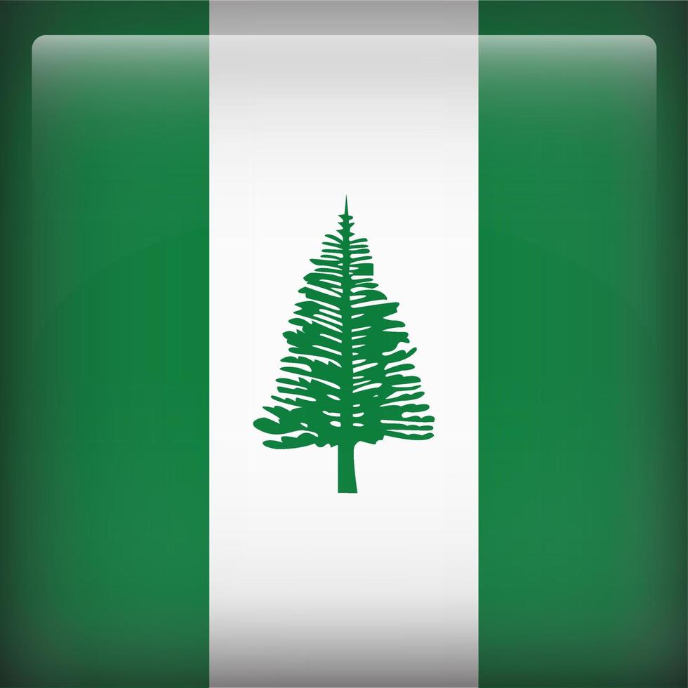 Norfolk Island Square National Flag vector