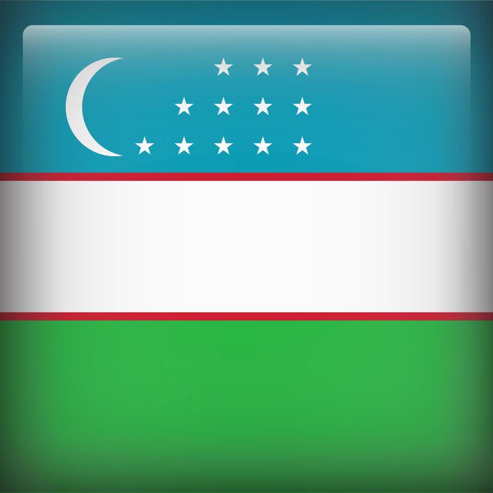 bandera nacional de la plaza de uzbekistán vector