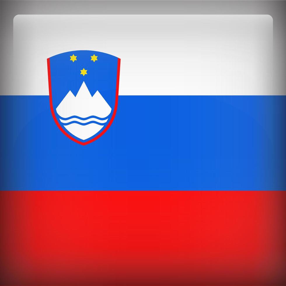 Slovenia Square National Flag vector