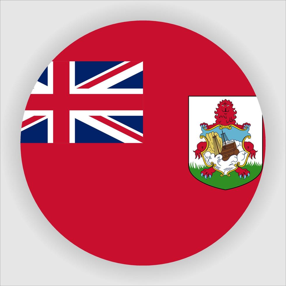 Bermuda Flat Rounded National Flag Icon Vector