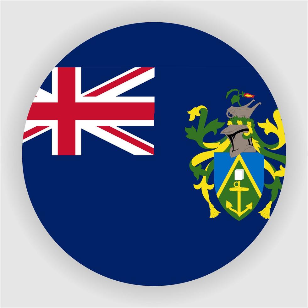 Pitcairn Islands Flat Rounded National Flag Icon Vector