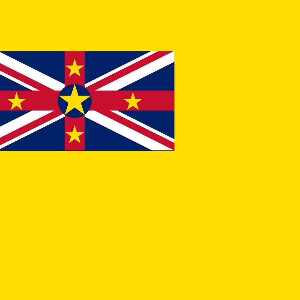 Niue Square National Flag vector