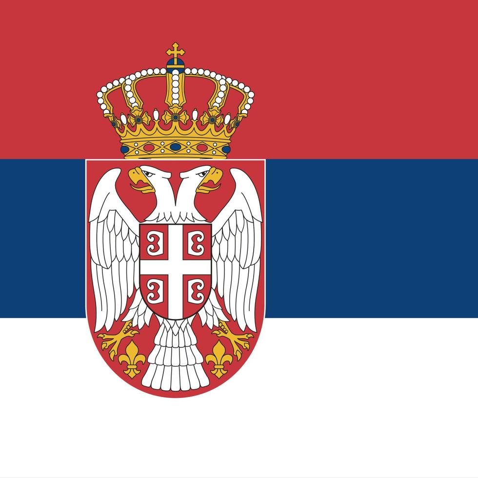 Serbia Square National Flag vector