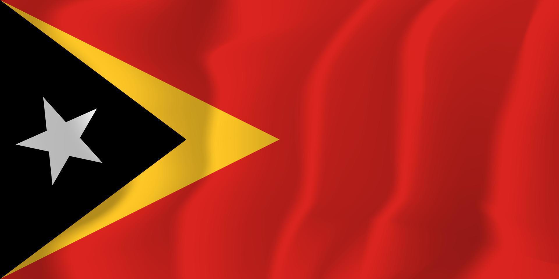 East Timor National Flag Waving Background Illustration vector