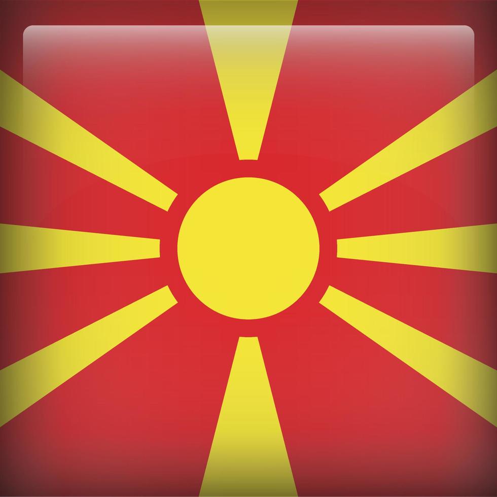 North Macedonia Square National Flag vector