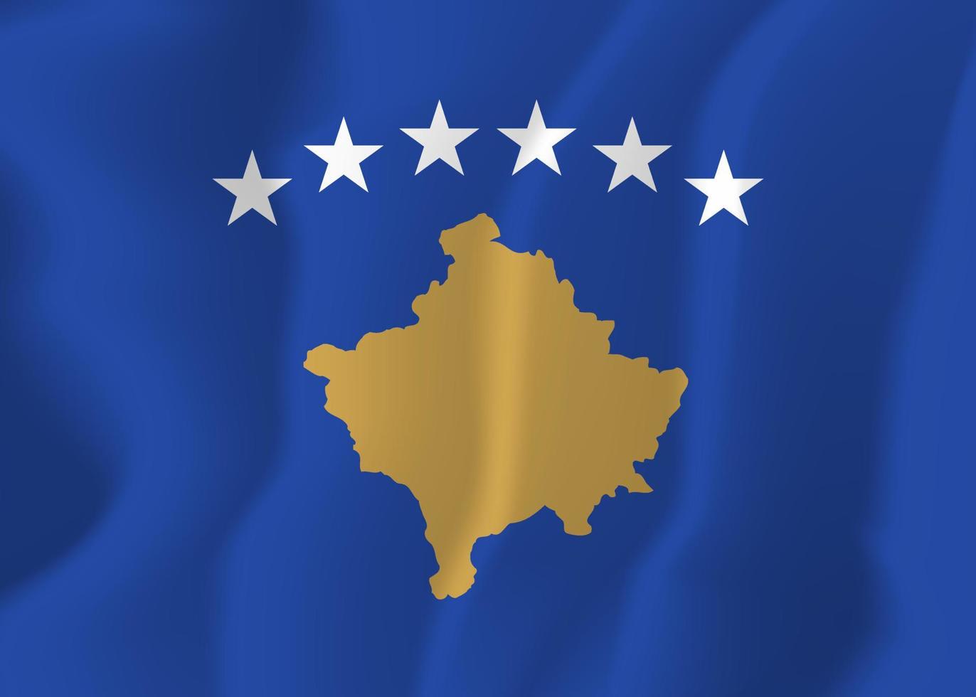 Kosovo National Flag Waving Background Illustration vector