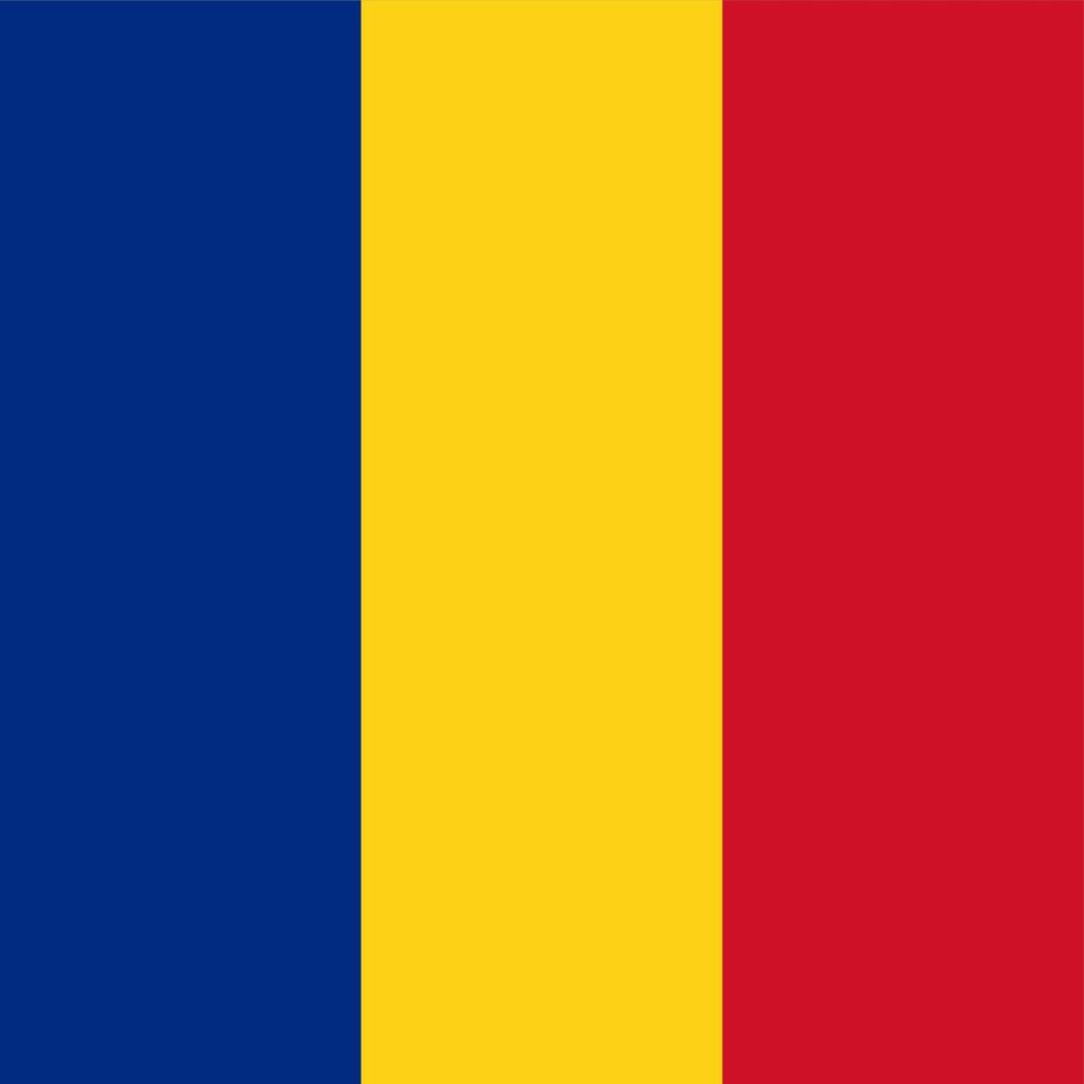 Romania Square National Flag vector