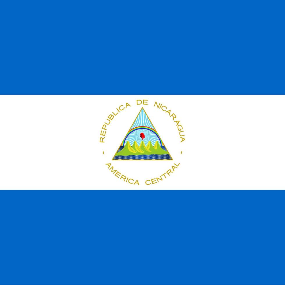 Nicaragua Square National Flag vector
