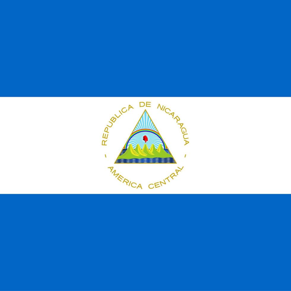 Nicaragua Square National Flag vector