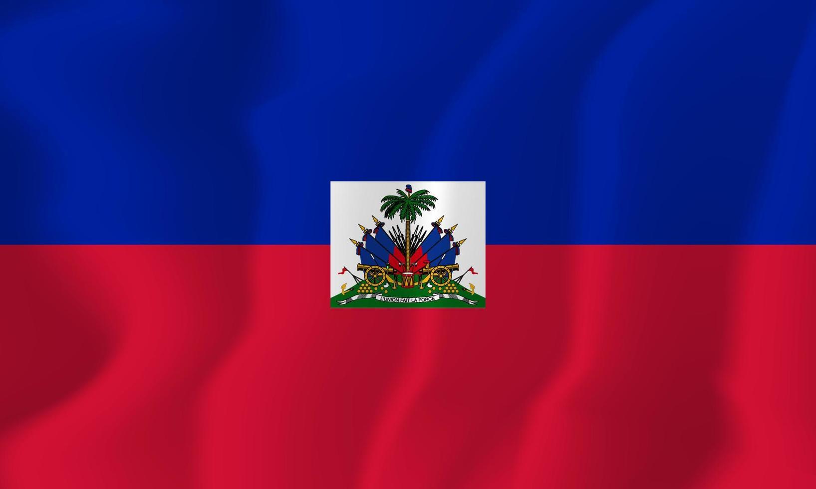 Haiti National Flag Waving Background Illustration vector