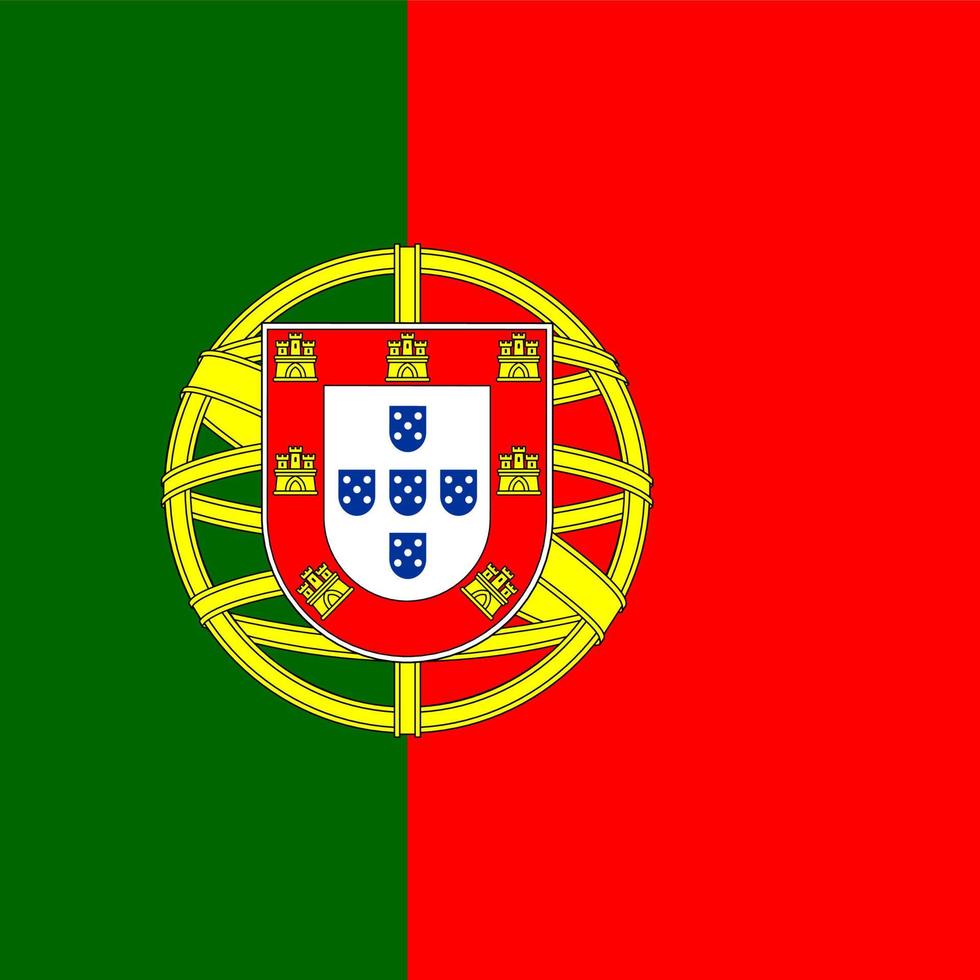 Portugal Square National Flag vector