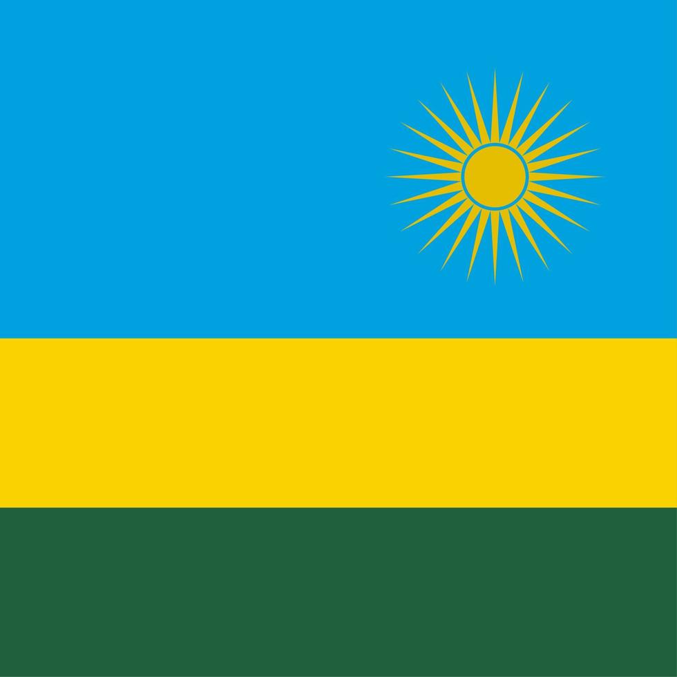 Rwanda Square National Flag vector