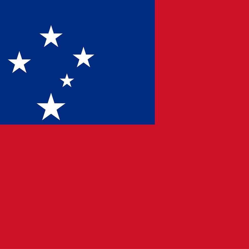 Samoa Square National Flag vector