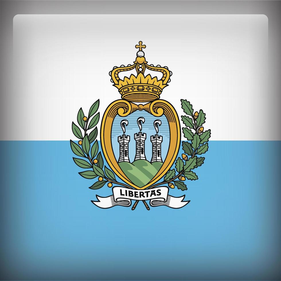 San Marino Square National Flag vector