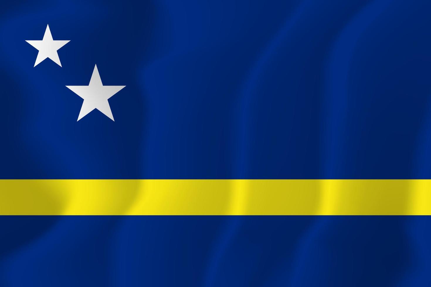 bandera nacional de curacao ondeando ilustración de fondo vector