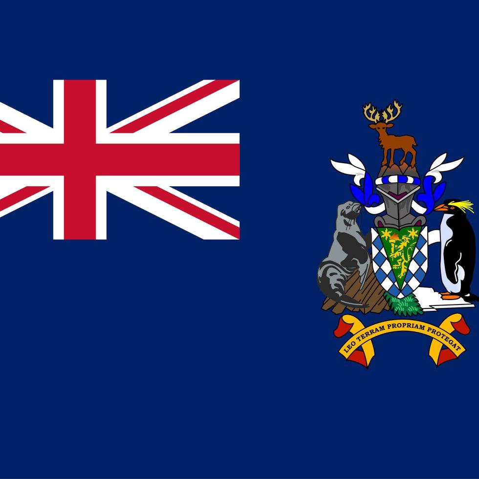 South Georgia and the South Sandwich Islands Square National Flag vector