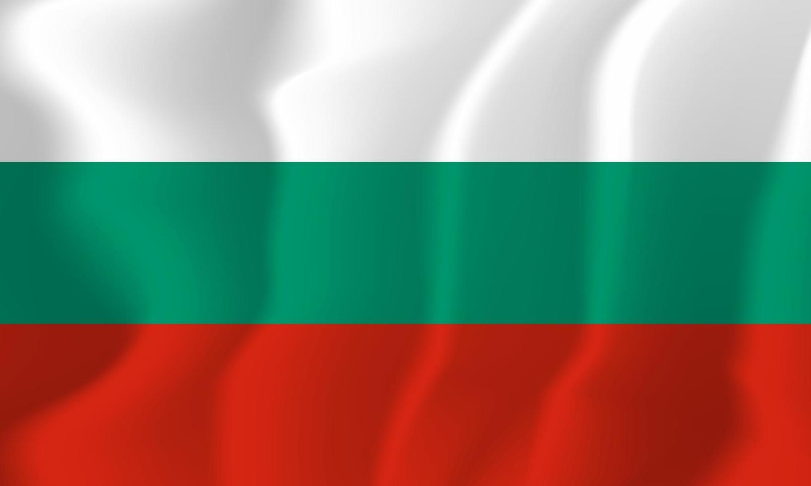 bandera nacional de bulgaria ondeando ilustración de fondo vector