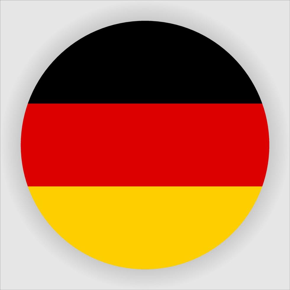 Germany Flat Rounded National Flag Icon Vector