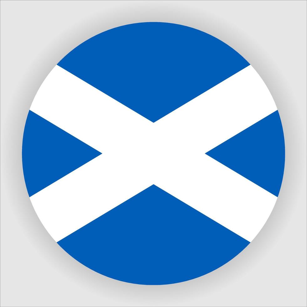 Scotland Flat Rounded National Flag Icon Vector