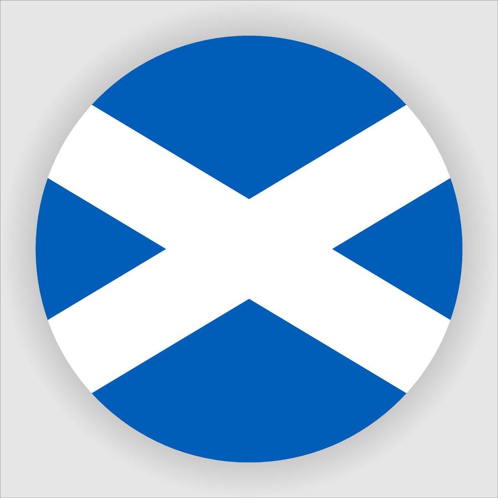 escocia, plano, redondeado, bandera nacional, icono, vector