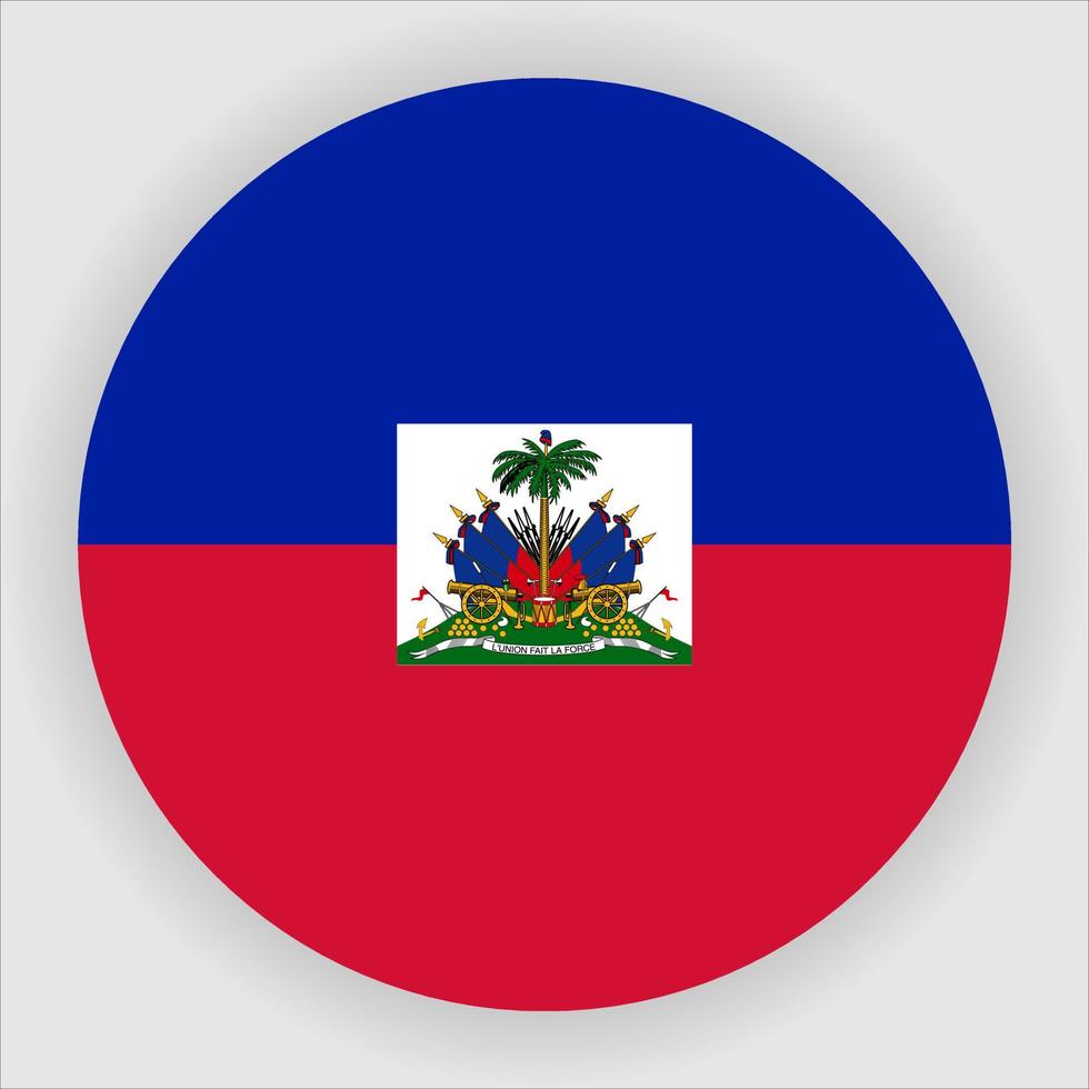 Haiti Flat Rounded National Flag Icon Vector