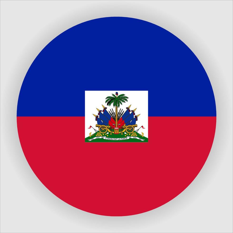 Haiti Flat Rounded National Flag Icon Vector