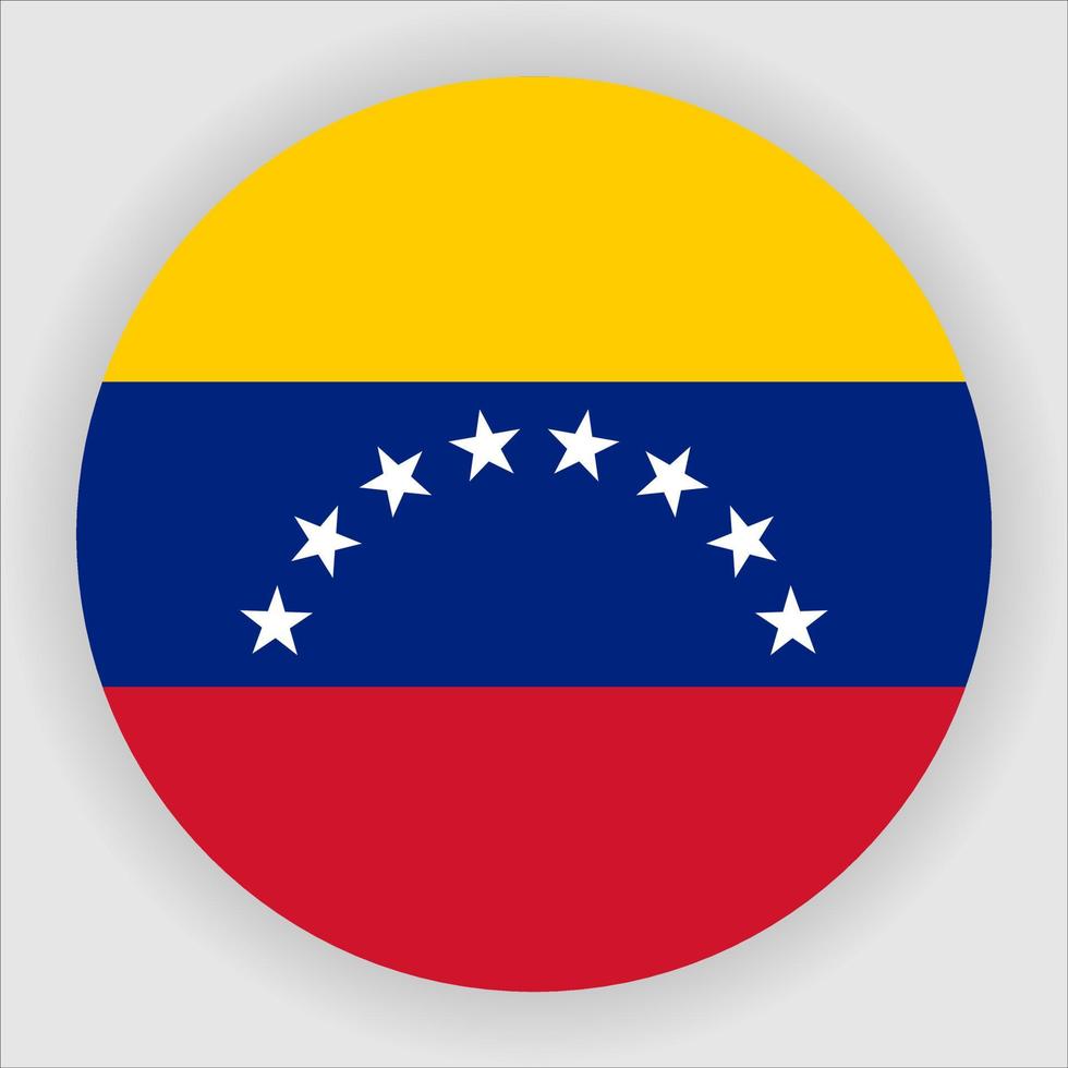 Venezuela Flat Rounded National Flag Icon Vector