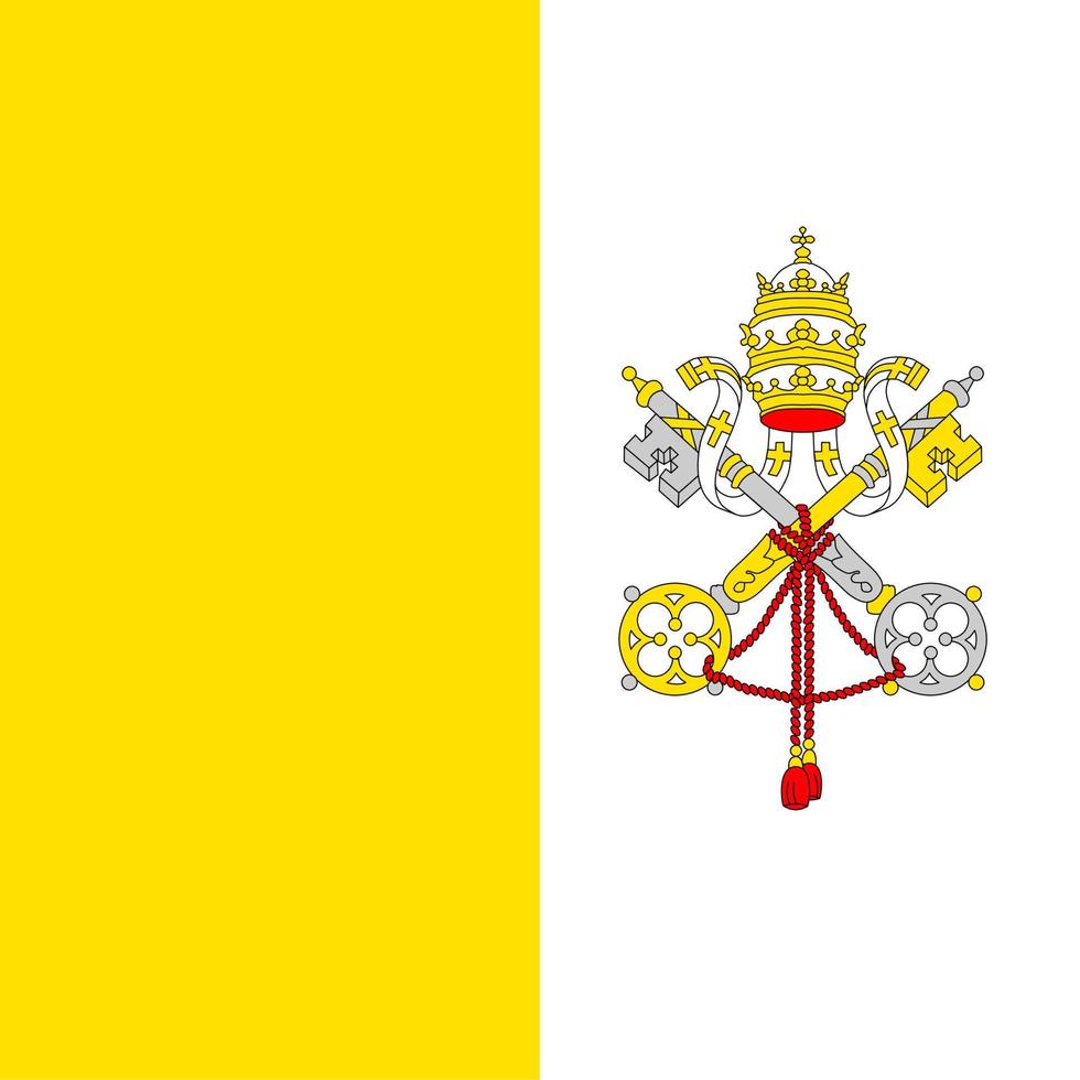 Vatican City Square National Flag vector