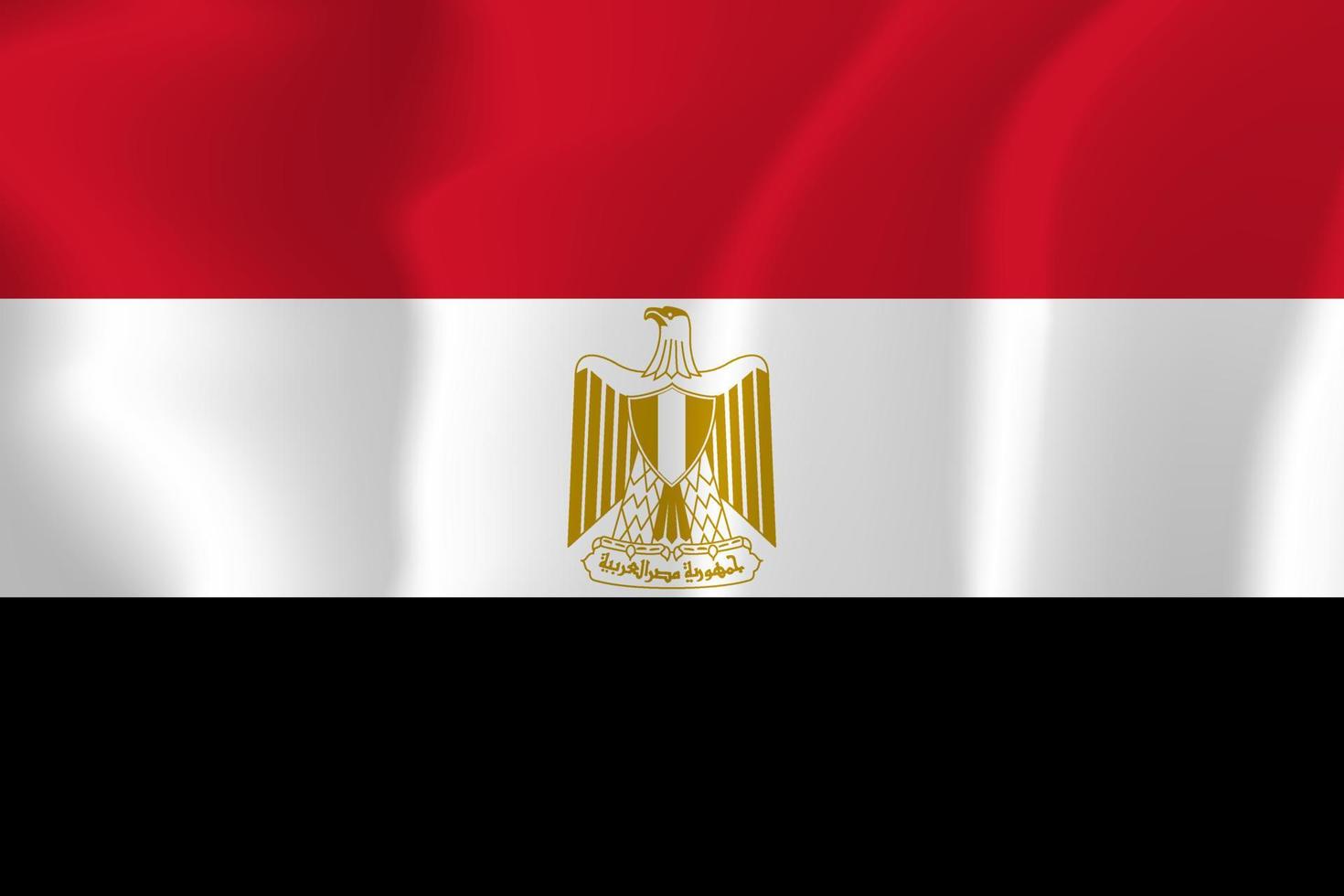 Egypt National Flag Waving Background Illustration vector