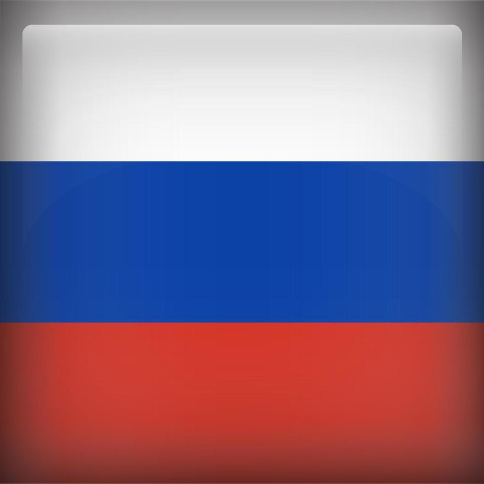 Russia Square National Flag vector