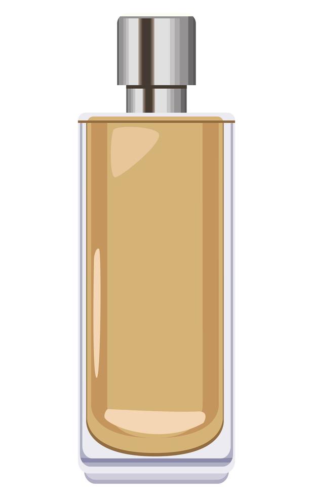 frasco de perfume dorado vector