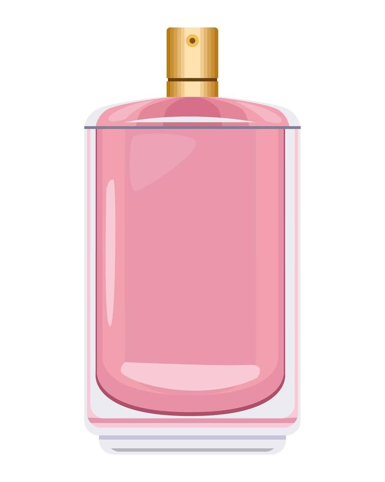 botella de perfume rosa vector