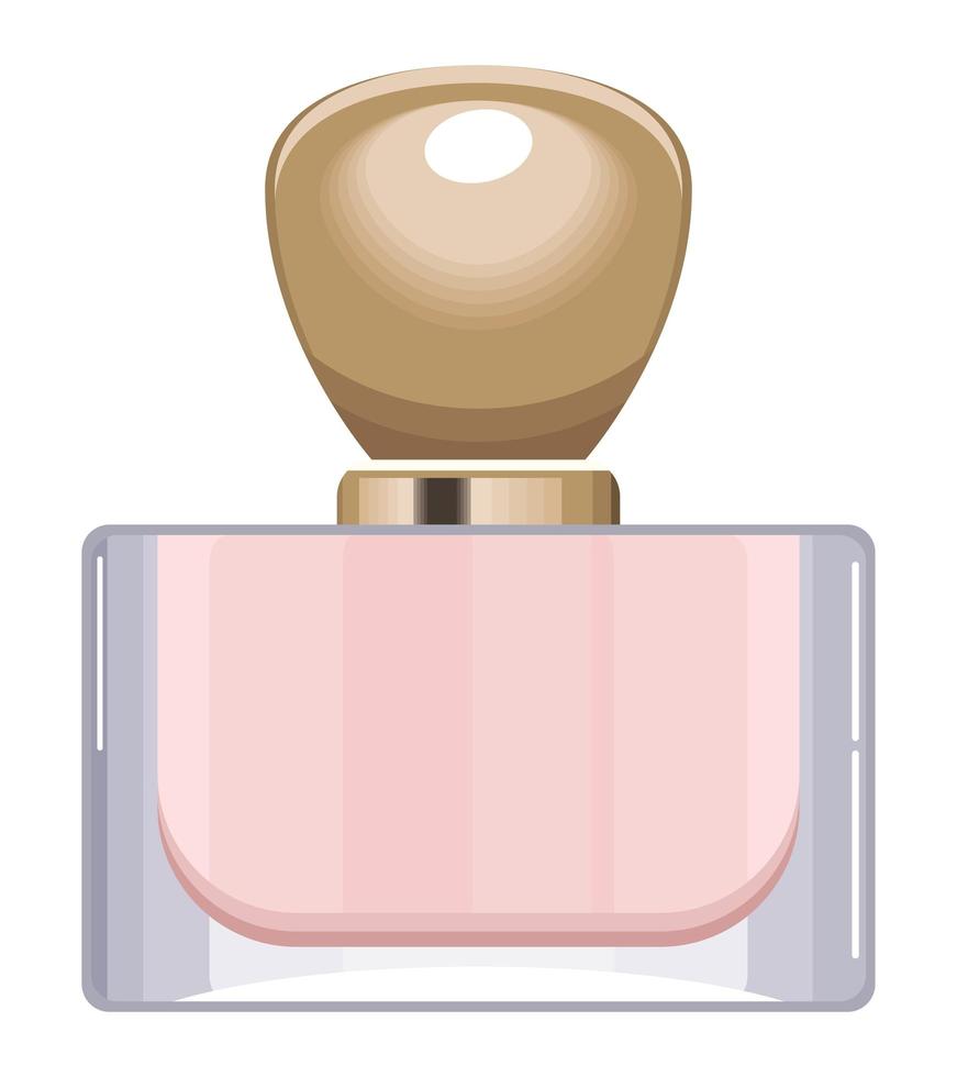 pink perfume bottle product vector