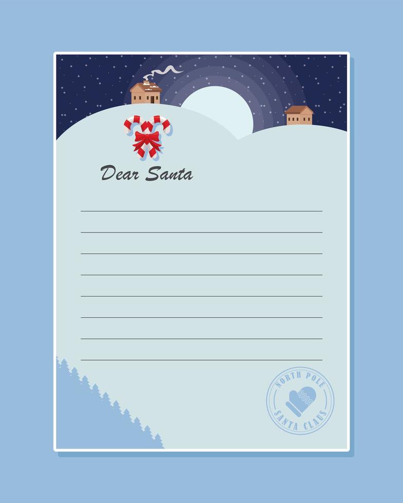 dear santa letter vector