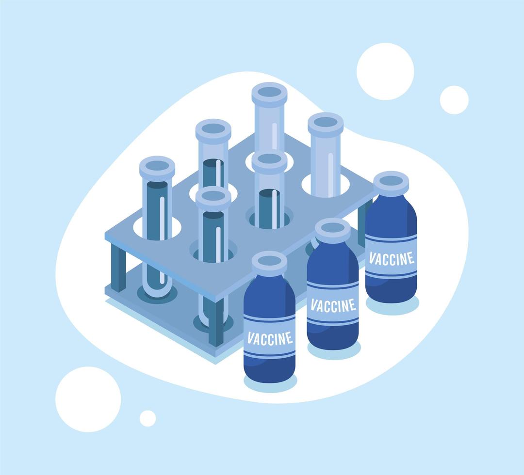 covid19 vaccine vials vector