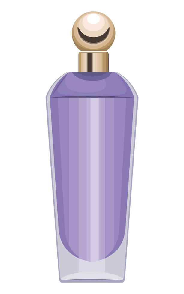 botella de perfume lila vector