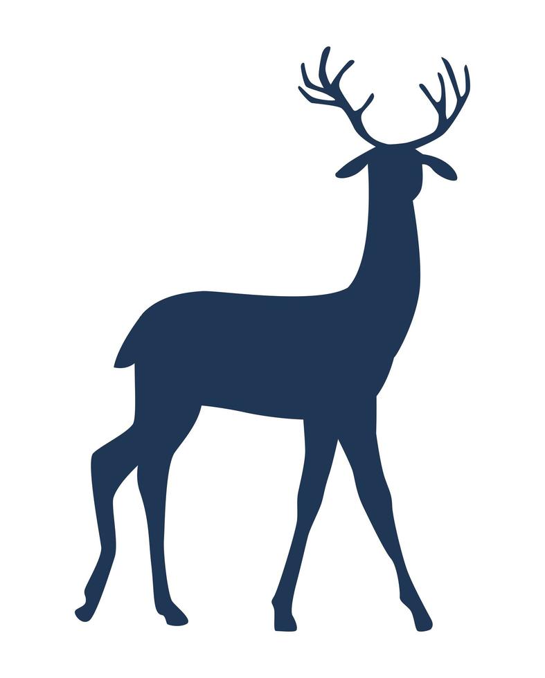 reindeer animal silhouette vector