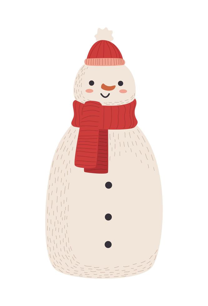 christmas snowman character vector