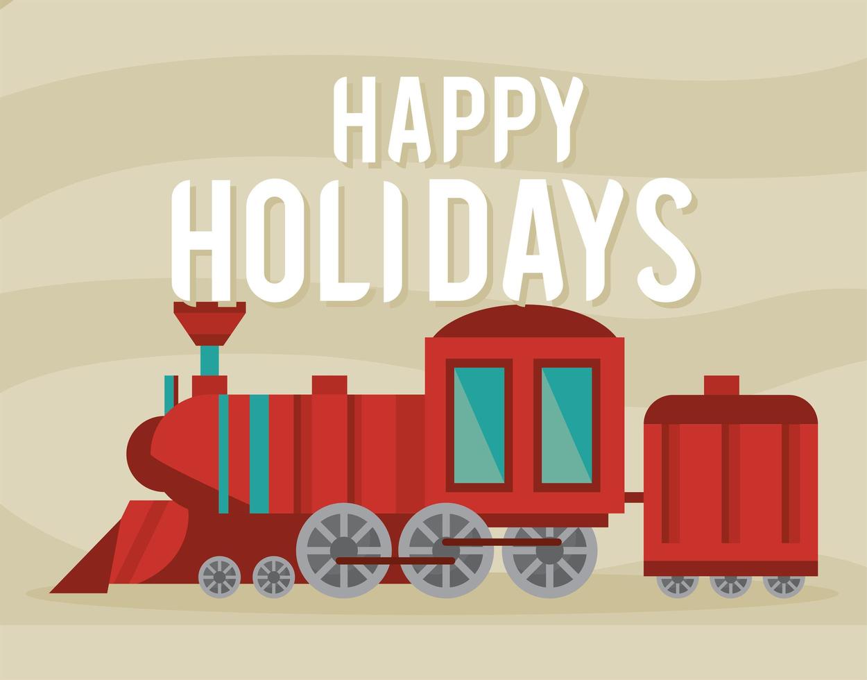 merry christmas train vector