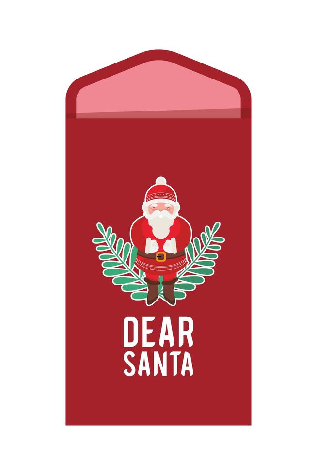 red santa envelope vector