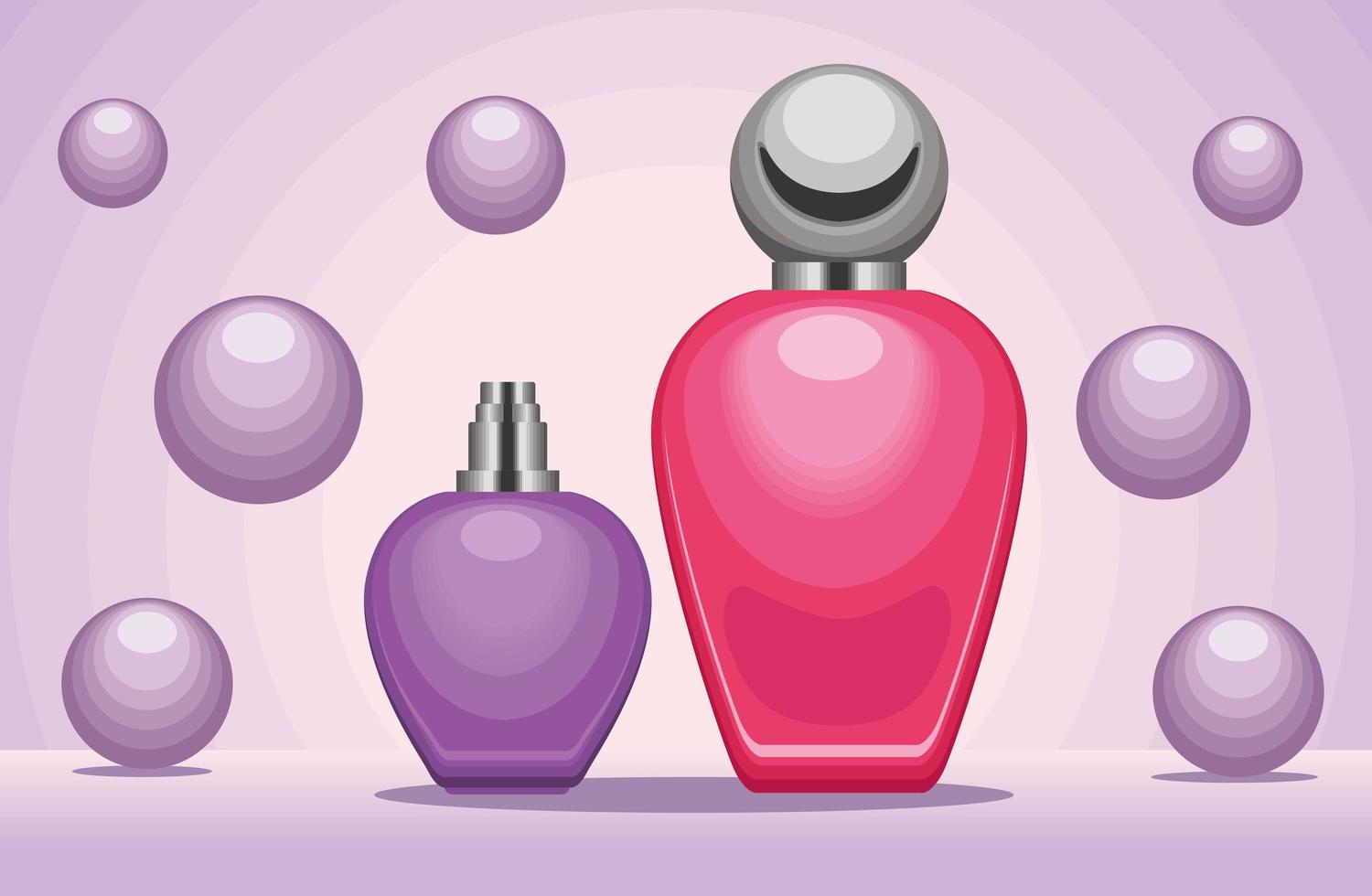 perfumes morados y rosas vector